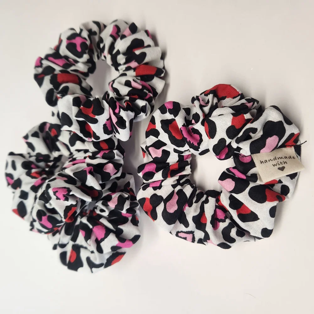 Handmade Multicolor Scrunchie Set - Picture 2 of 3